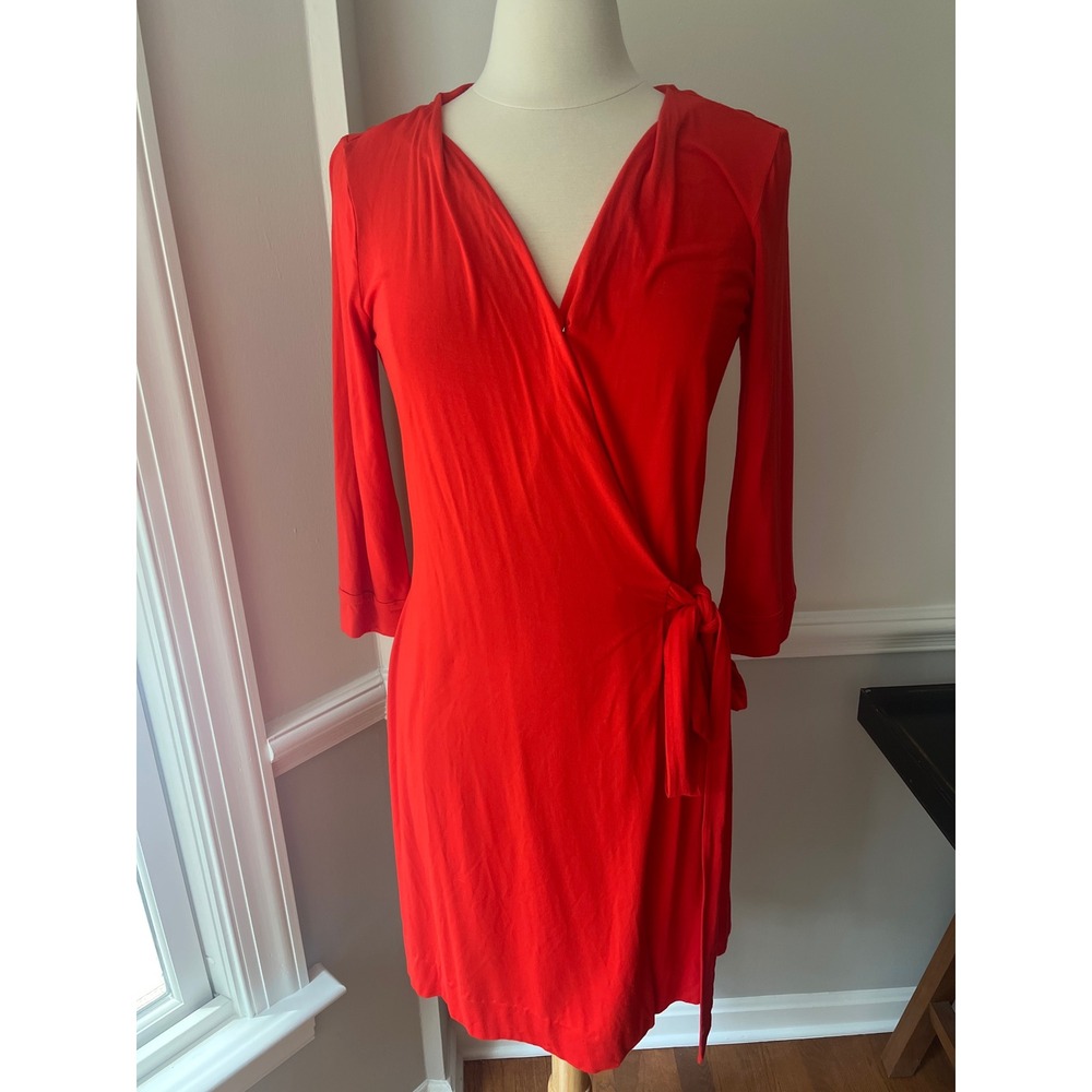 Diane von Furstenberg DvF‎ Wrap Dress in Red Size 8